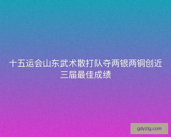 十五运会山东武术散打队夺两银两铜创近三届最佳成绩 十五运会山东武术散打队夺两银两铜创近三届最佳成绩